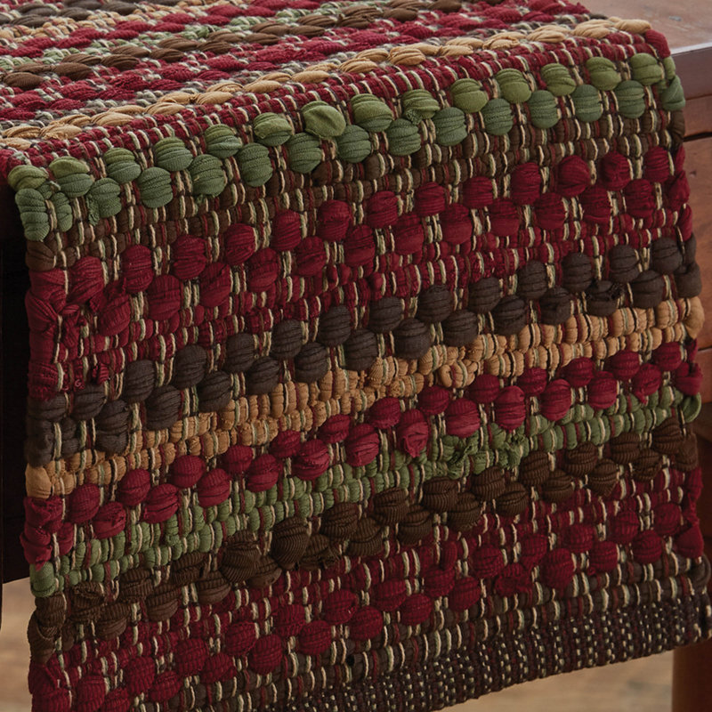 Siaosi Rectangular Striped Table Runner, Red