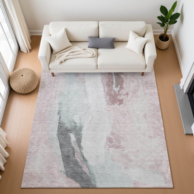 Premium Machine Washable Mouton Abstract Rug