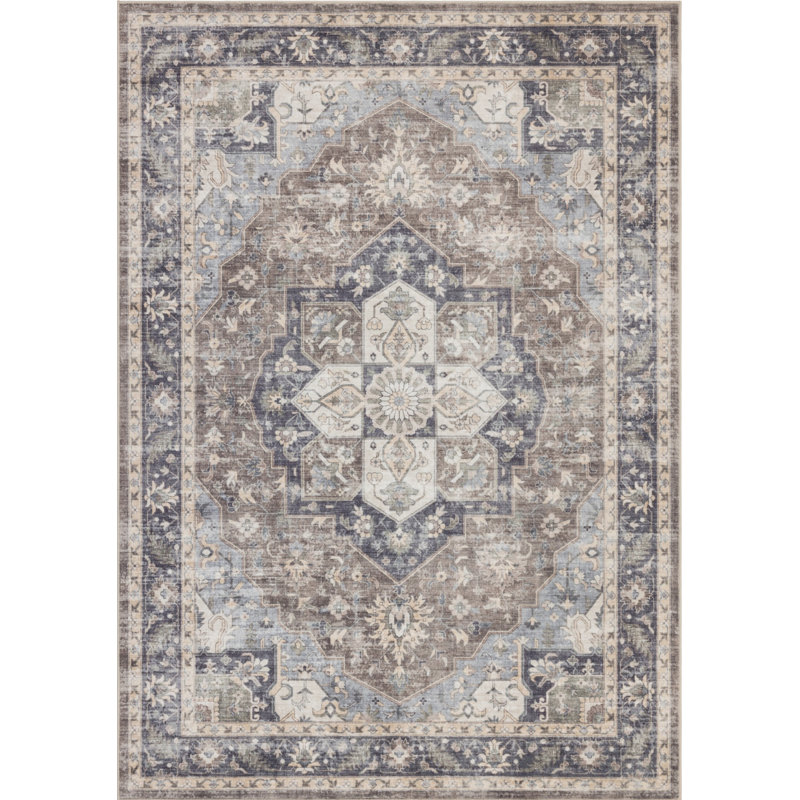 Eaglin 53FB2B25F3474FAC86F4D87319FE3092 Brown Area Rug, 108" x 144"