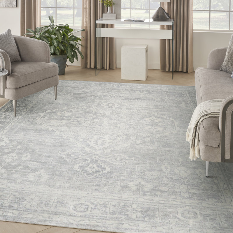 Tapis d'intérieur lavable en machine Bungalow Rose, Rectangle 10 pi x 14 pi