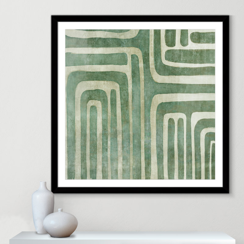 «Whimsical Green I Print» par Emma Peal, Noir, noir, noir, noir, H 42,5 po x l 42,5 po