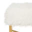 Abraham Faux Sheepskin X- Square Bench-32979446