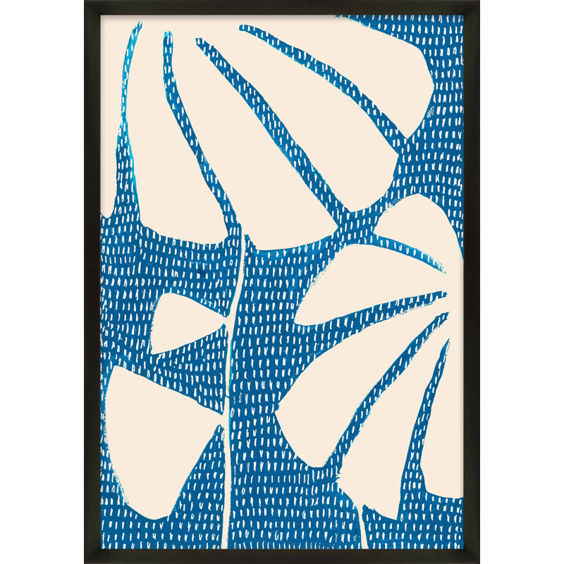 Ceramic Blue 4 by Andrea Stokes - Framed Wall Art, Black Picture Framed Paper, 38" H x 26.5" W