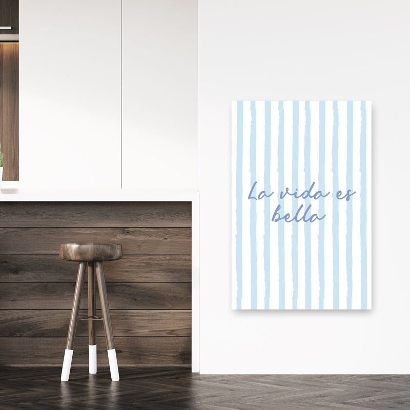 «La Vida Es Bella Serene Elegant Serene Contemporary», reproduction d'art murale, H 48 po x l 32 po
