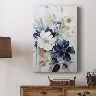 Série FLORAL CCL XXV - Toile tendue avec châssis de qualité supérieure - Prêt à être accroché
