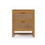 Ameer Medern Boho Solid Wood Nightstand with 2 Deep Drawers, Rattan Inlay For Bedroom Organization & Storage-118226027