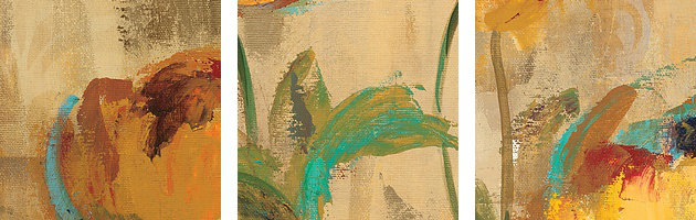 «Joyful Ranunculi» par Aniessa, reproduction d'art, H 28 po x l 38 po x P 1 po, Cadre blanc