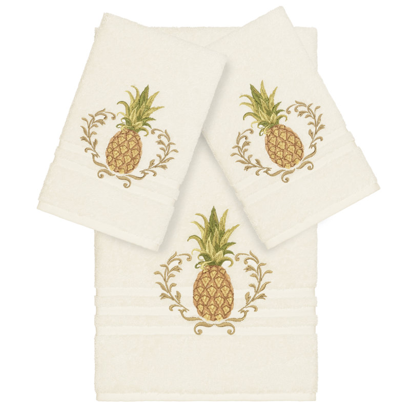 Welcome Turkish Cotton Towel Set, Cream, 3 Piece Towel Set