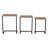 Kendrik 23.5" H x 18" W Solid Wood C-Table Nesting Tables (Set of 3) -597112105-664734425