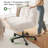 6.3" Thick Cushioned Cross Legged Swivel Office Chair With Foot Rest And Wheels, Height Adjustable-235897007