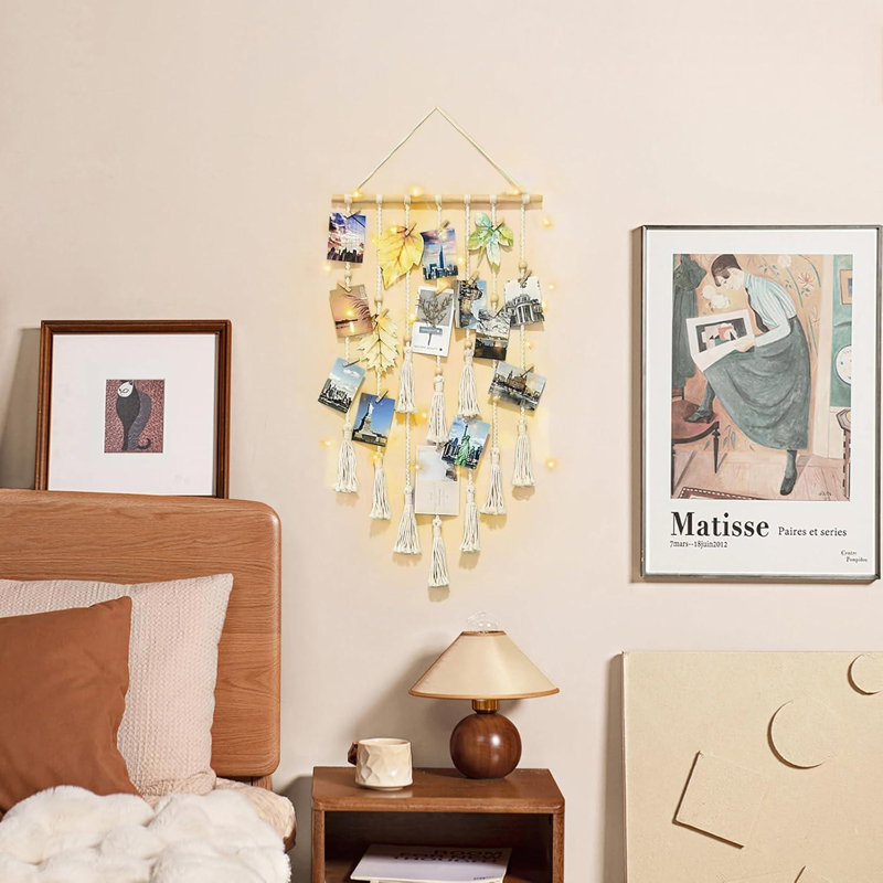 Décoration murale suspendue en macramé Boho