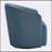 Ardena Blue Swivel Barrel Chair with Durable Polyester/Nylon Fabric and Smooth 360-Degree Swivel, Perfect for Small Spaces-285992393