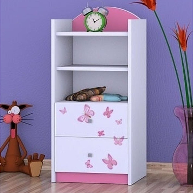 Jayden 96cm H X 45cm W Animals Kids Cube, Pink