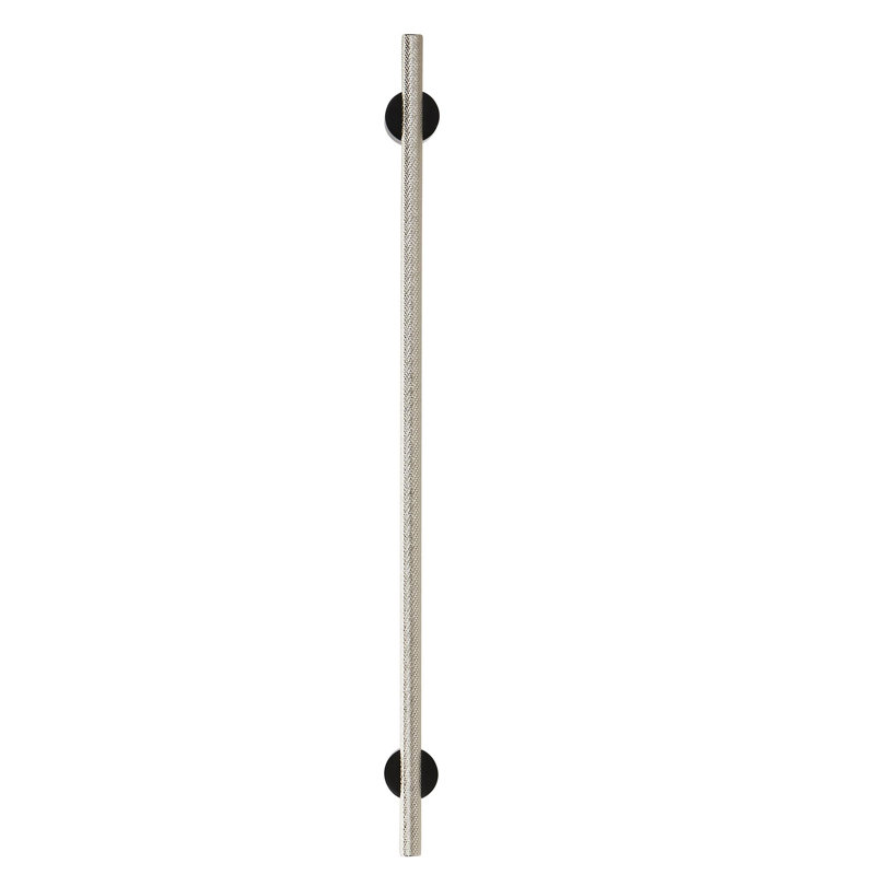 Poignée barre Transcendent, Noir mat / nickel poli, 12.625"
