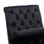 Chaise longue rembourrée en velours sans accoudoirs avec coussin lombaire et garniture cloutée de 29 po Danuta-1783718847