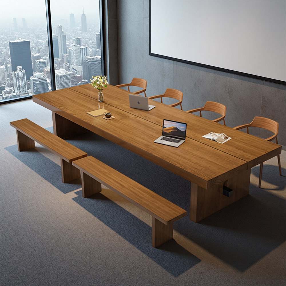 Latitude Run® Standard Rectangular Solid Wood Conference Table ...