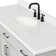 Thornaby 60'' Solid Wood Single Bathroom Vanity with 1.5'' White Quartz Top, Oval Sink