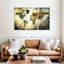 «Earthy Texture World Map», reproduction sur toile-869711795