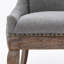 Furniture, chaise de salle à manger d'appoint, chaises en tissu épaissi avec pieds en bois massif aux tons neutres, tête de clou en bronze, ensemble de 2-308505117