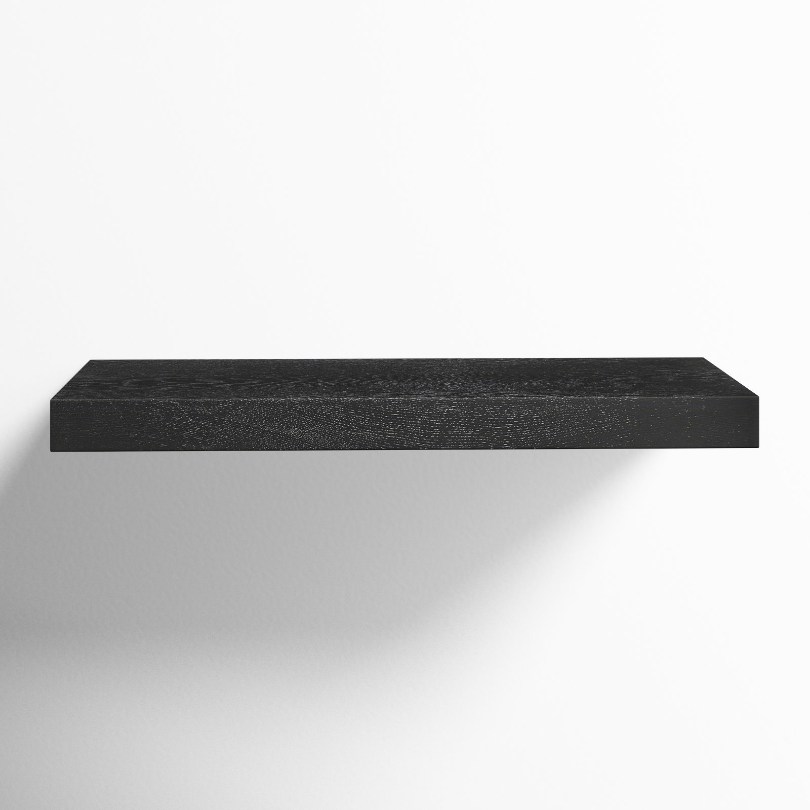 Sherice Manufactured Wood Floating Shelf, 1.97" H x 23.63" W x 10.24" D, Black