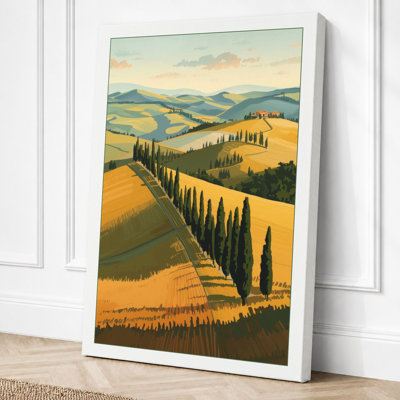 Tuscan Hillside Rustic 1 Piece Wrapped Canvas Wall Art