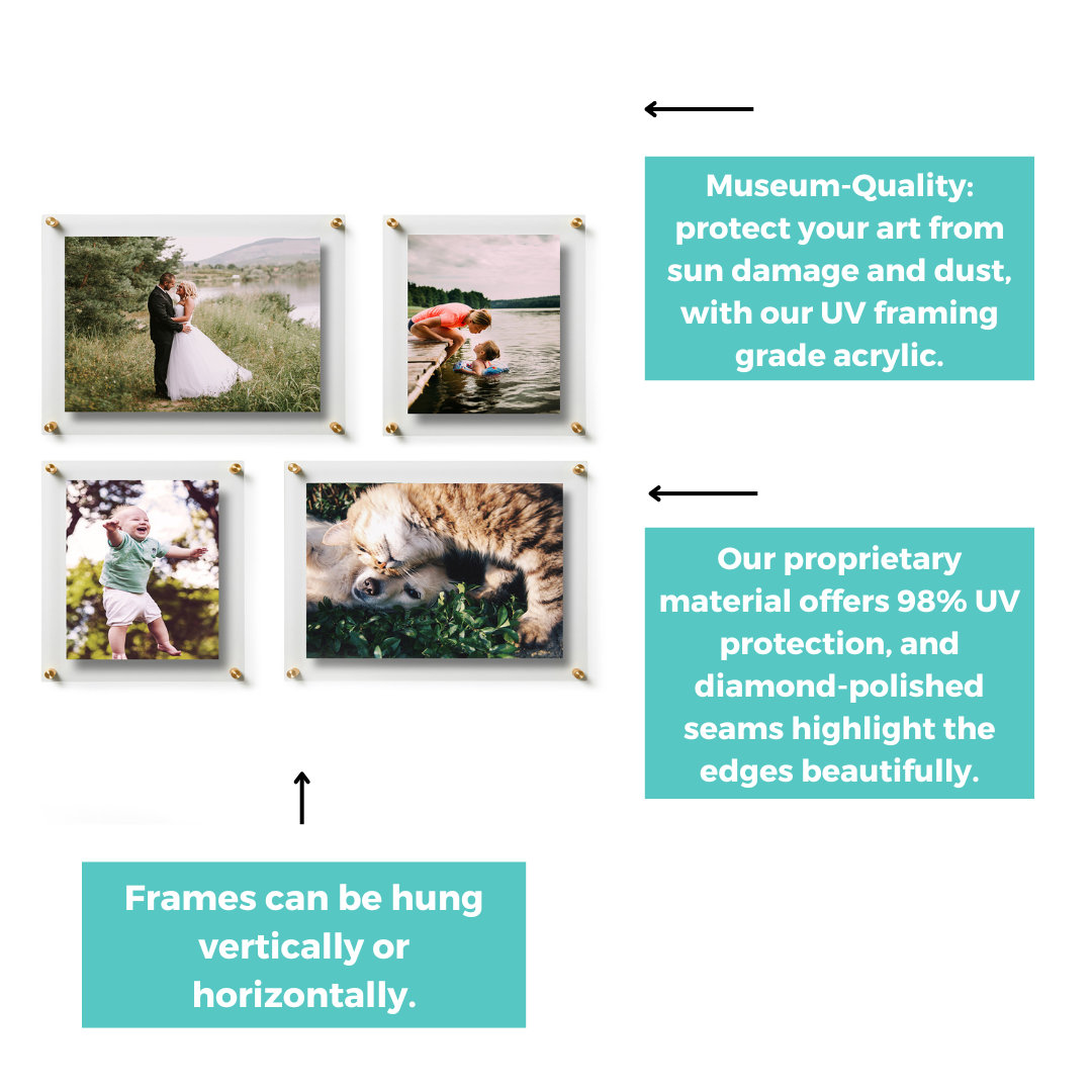 Trio Picture Frame, Gold