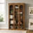 70.8" Wood Bookshelf, 5-Tier Rustic Bookcase Display Storage Shelving Unit