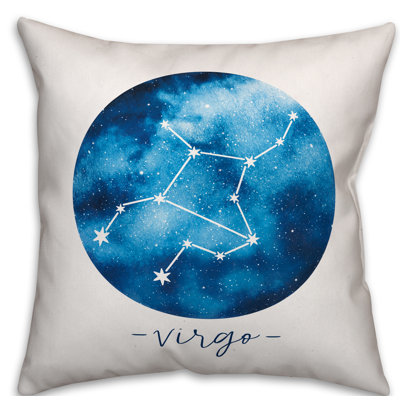  Virgo Zodiac Sign Throw Pillow