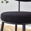 Chaises de bar ergonomiques en tissu noir