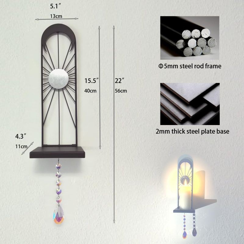 Wall Mounted Candle And Wall Lamp