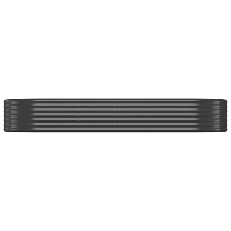 Garden Raised Bed Powder-coated Steel, anthracite, 36cm H x 249cm W x 100cm D