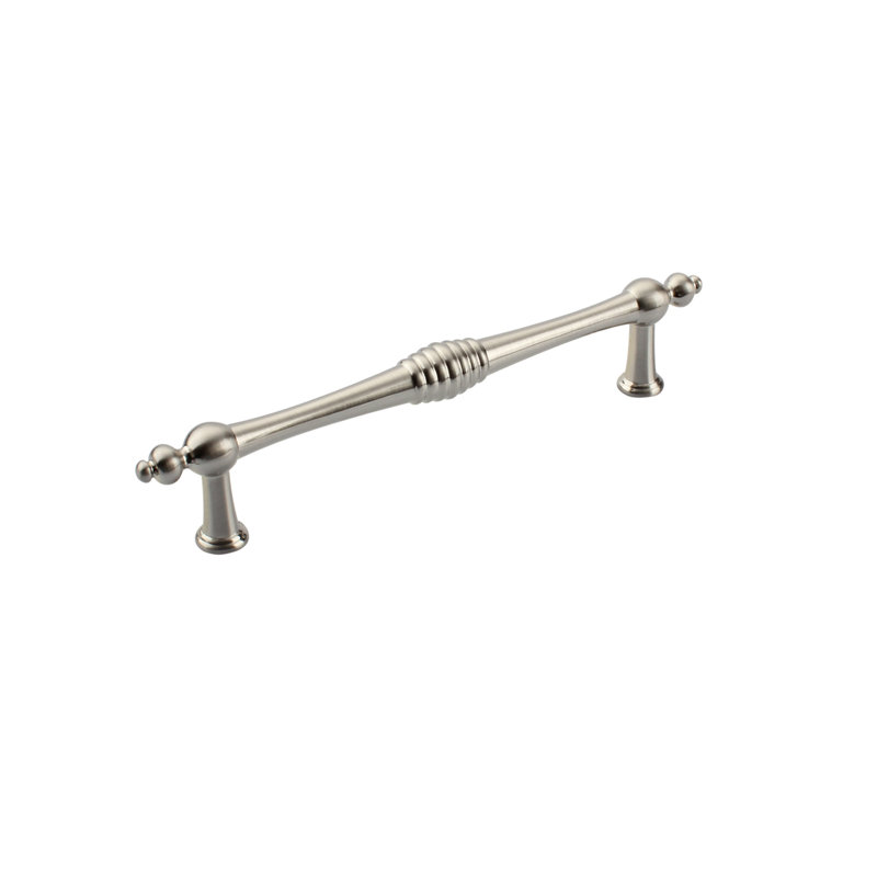 Poignée barre 5 1/16" au centre Colonial, Nickel brossé