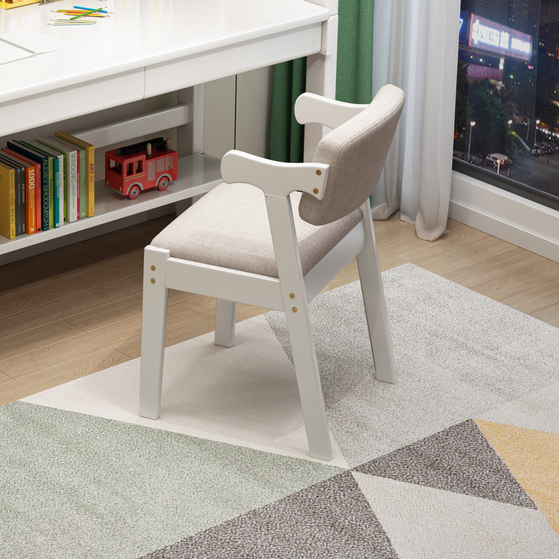 Bouirou Children's Chair with Ottoman, White
