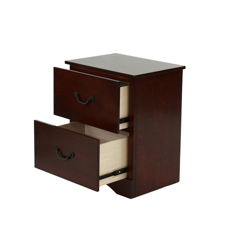 Table de chevet 2 tiroirs Cherry