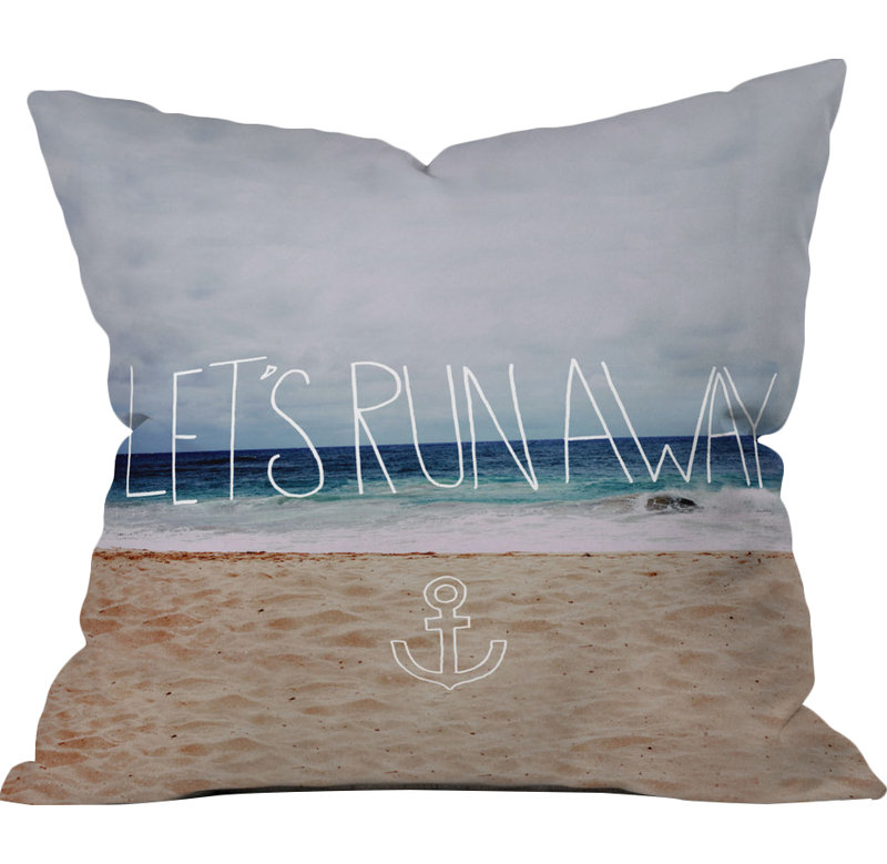 Housse et insert de coussin carré Lets Run Away III, 26 po x 26 po