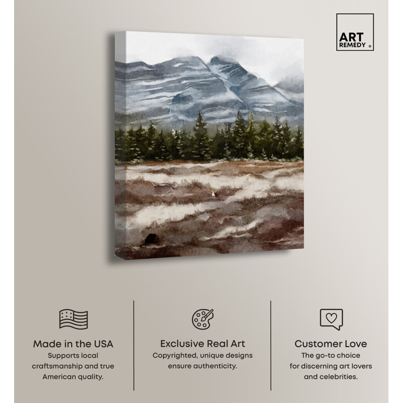 February Rocks Landscape Gallery Wrapped Canvas Art, 30" x 36"