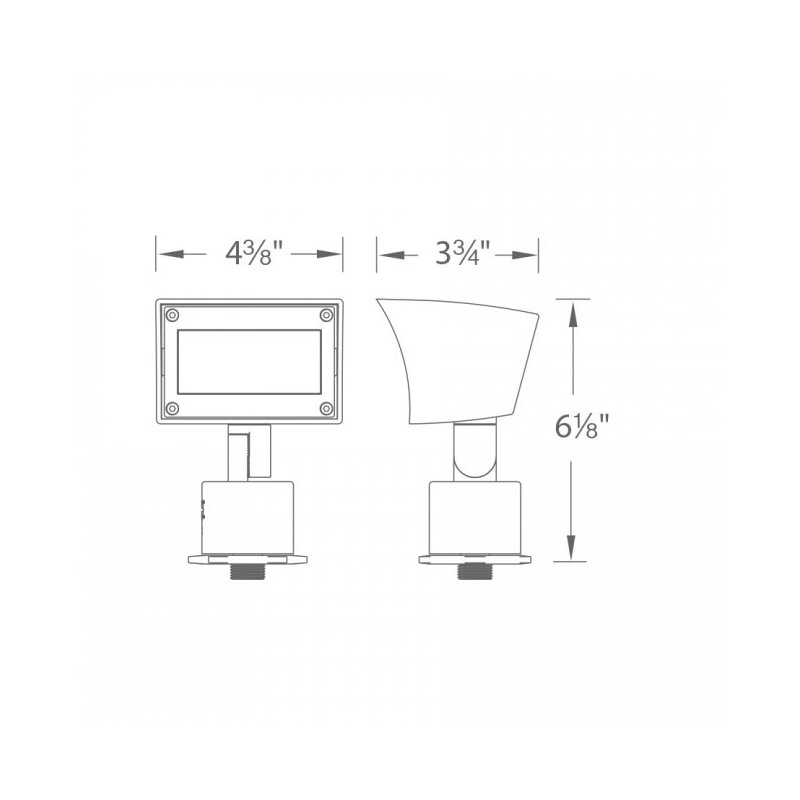 LED Flood Light, Bronze on Brass, 2700K