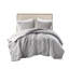 Édredon double / grand 3 pièces -, riche en coton et rembourré, tissé, rembourrage en tissu gris,