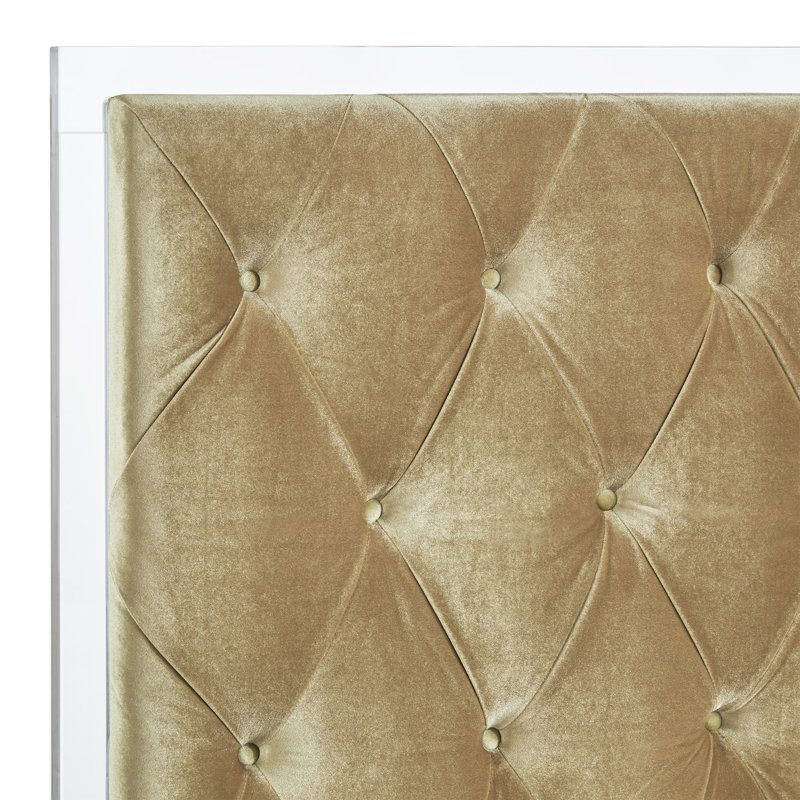 Danerys Upholstered Headboard, Gold, Queen