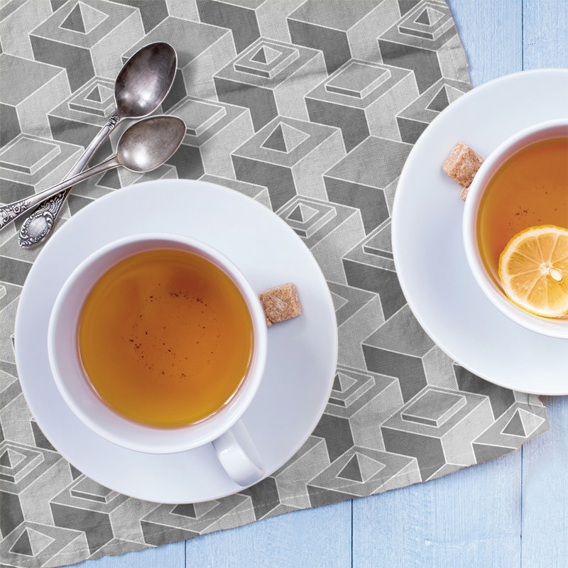Patricia Geoffrey Tea Towel Kitchen Towel, Gray, Cotton Twill
