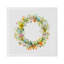 Wreath Flowers Hemstitch 22" Linen/Cotton Napkin