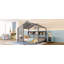 Lit double pleine grandeur pour enfant, lit Montessori pour enfants avec tablette de rangement