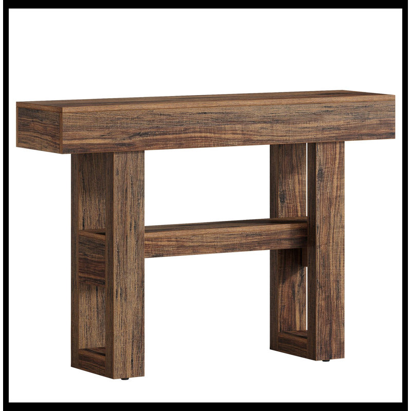 41.3" Console Table, 2-Tier Narrow Sofa Entryway Table With Storage
