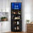 Corner Wine Bar Cabinet with Glass Racks and RGB LED Lights-1218981383