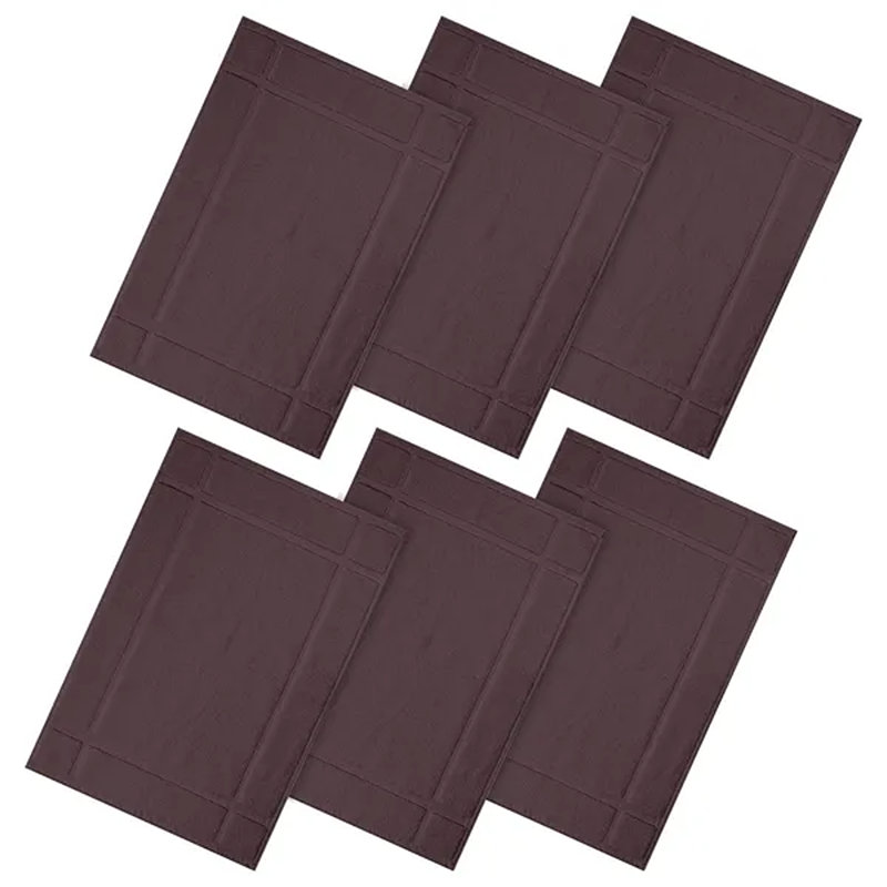 Tapis de bain 100% coton 1350 g / m² pour plancher de salle de bain, Brun, L 34 po x L 20 po