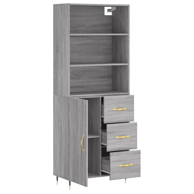 Ottokar 69.5cm Sideboard, Grey Sonoma