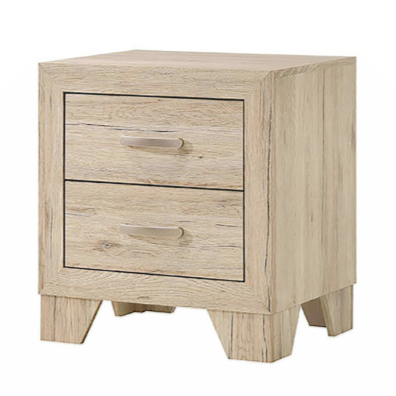 Table de chevet 2 tiroirs Natural