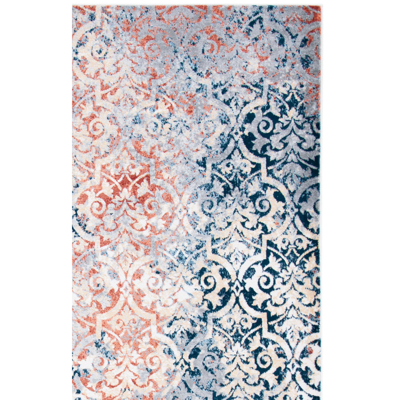 Renforth Performance Damask Rug, Square 6'7"