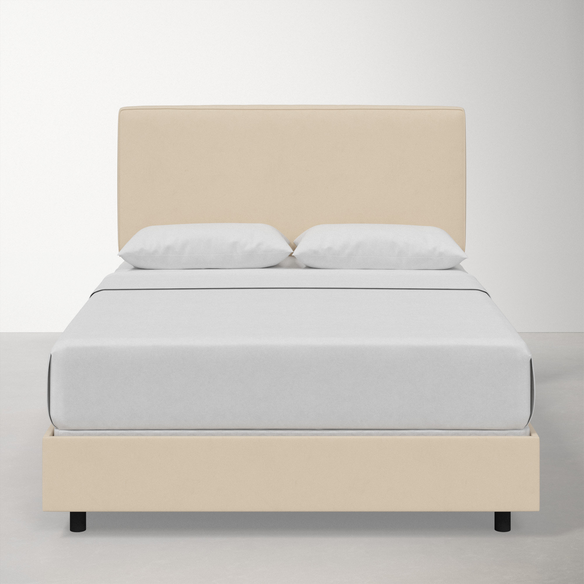 Marquise Upholstered Bed, Queen, Classic Pearl Performance Velvet