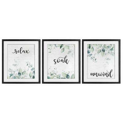 Ensemble de 3 sous-verres Leafy Bathroom Herbs